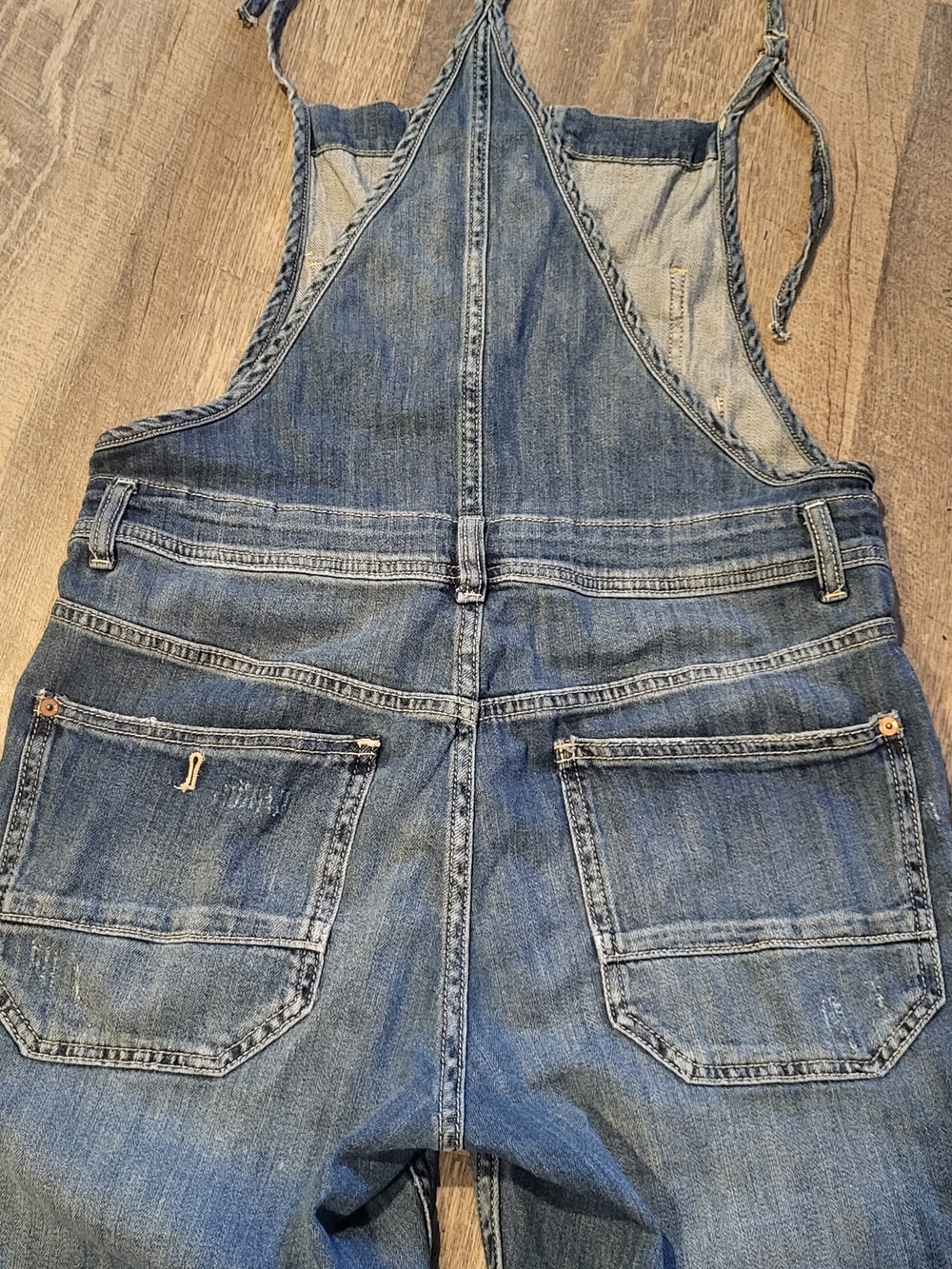 Pilcro By Anthropologie Relaxed Blue Denim Overalls - Picture 7 of 7